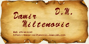 Damir Miltenović vizit kartica
